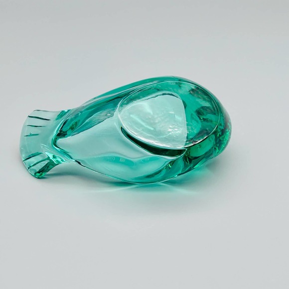 Fenton Art Glass Green Dove Bird Candle Holder Candy Trinket Dish - Picture 7 of 8